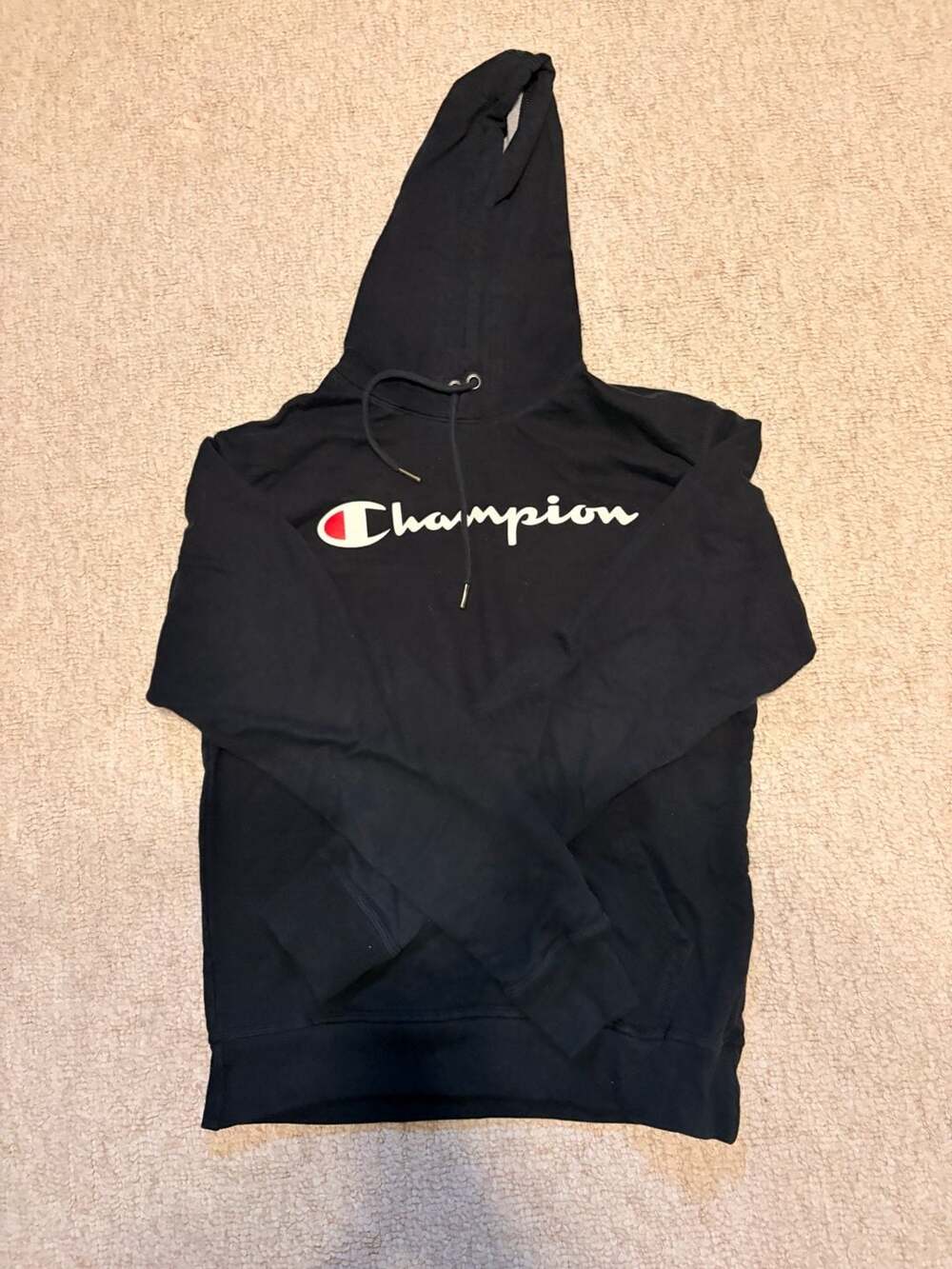 Champion Authentic Athleticwear Hoodie Sweatshirt Black Size S
